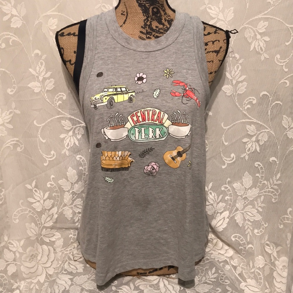 Grey central perks top